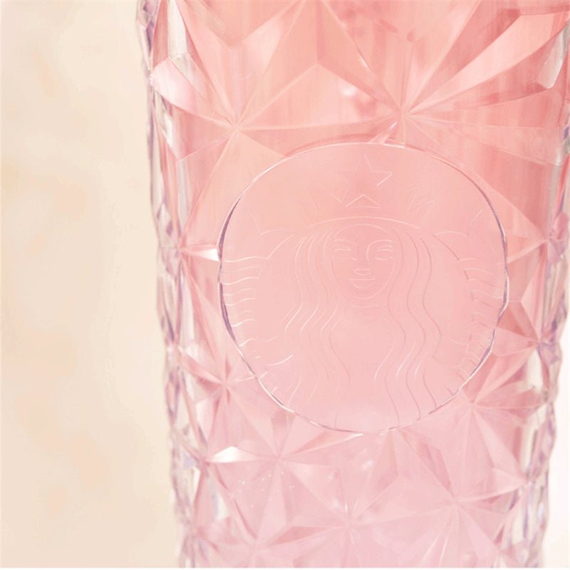 Starbucks 2023 China Christmas Pink Gradient 24oz Venti Diamond Cup Tumbler - Lynn StarbucksCup