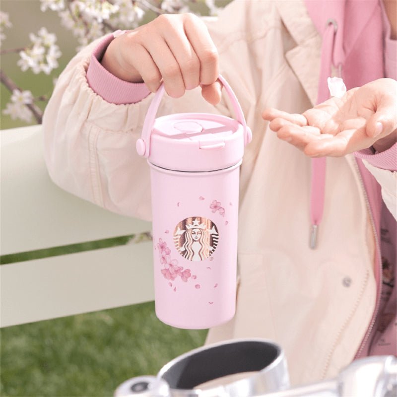 2024 China Starbucks Spring Pink Sakura SS Tumbler Straw Cup Mug - Lynn StarbucksCup