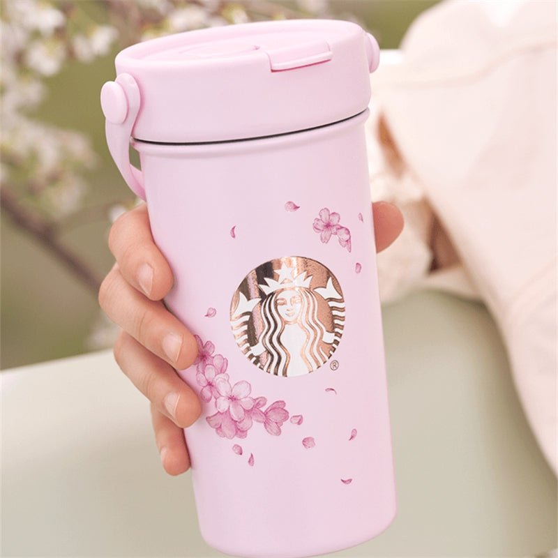 Starbucks 2024 China Sakura Stroll Spring 15oz SS Tumbler with Tea Filter - Lynn StarbucksCup