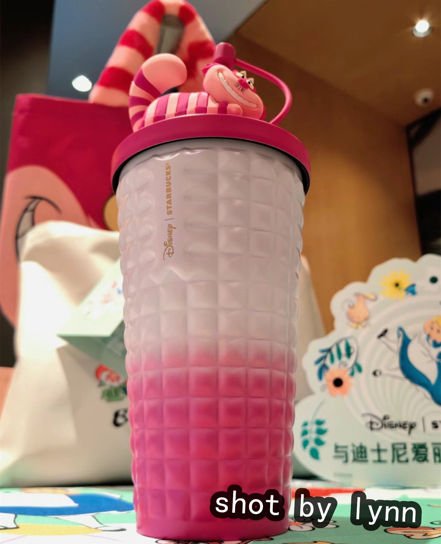2024 China Starbucks Disney In the Wonderland Alice Cheshire Cat 20oz SS Tumbler - Lynn StarbucksCup
