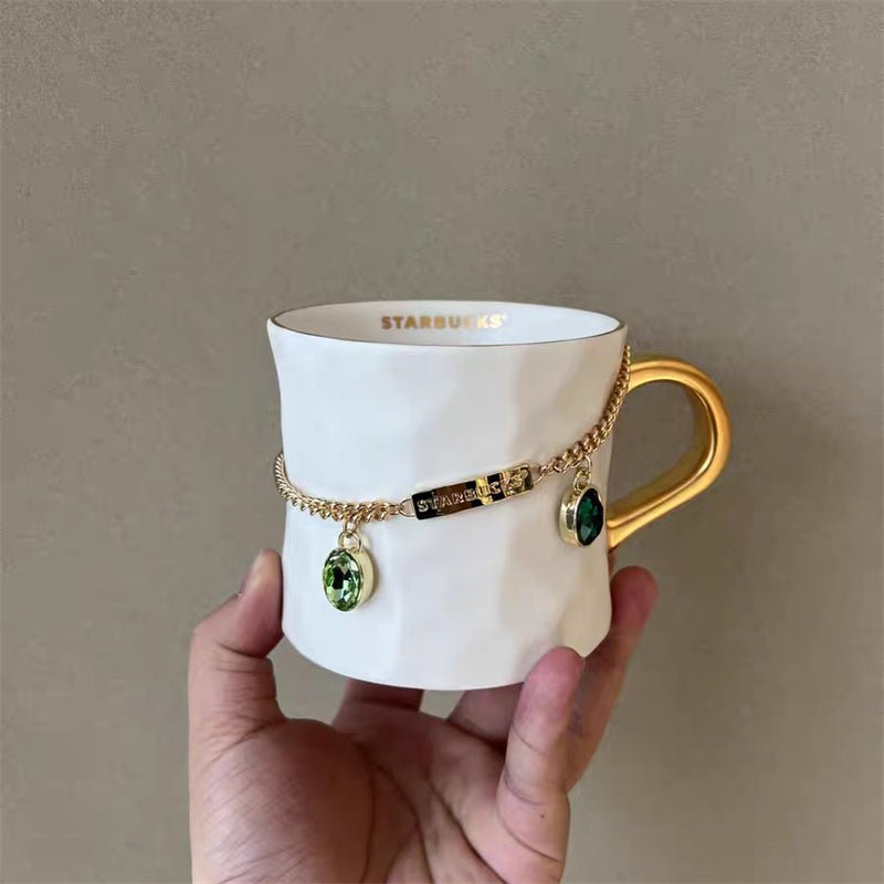 Starbucks 2023 China Coffee Treasure 340ml Mug with Radiant Gemstone Bracelet Ornament - Lynn StarbucksCup