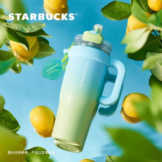 Starbucks 2024 Green Blue Lemon 45oz/1280ml SS Tumbler Free Shipping