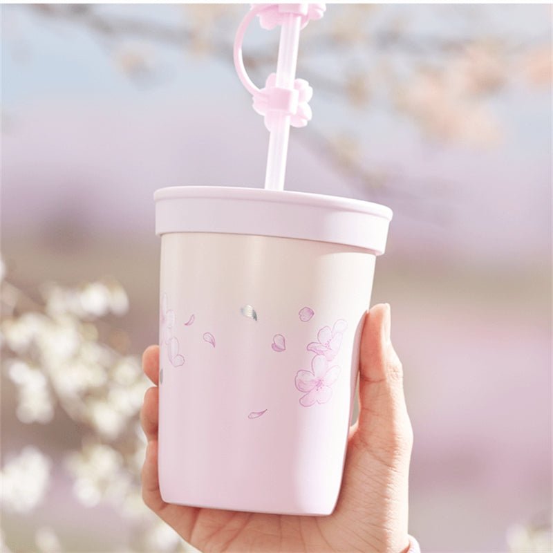 2024 China Starbucks Spring Pink Sakura 12oz SS Straw Cup With Cup Sleeve - Lynn StarbucksCup