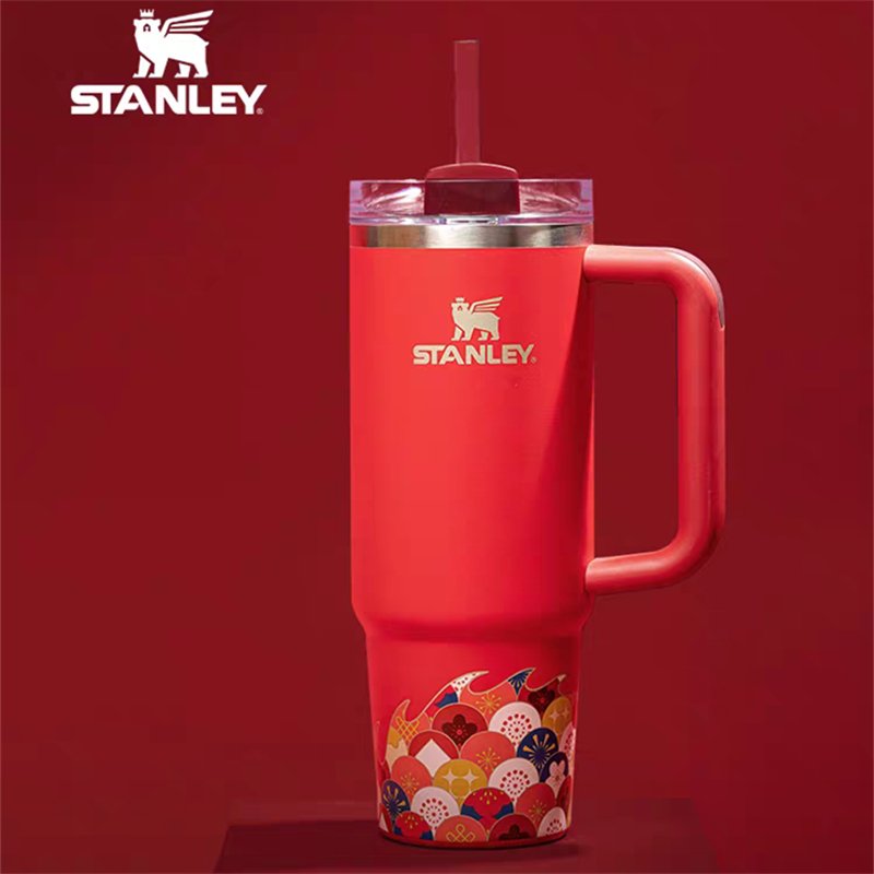 Stanley Quencher H2.0 Flowstate Tumbler 30oz Year Of Dragon Lucky Red Free Shipping - Lynn StarbucksCup