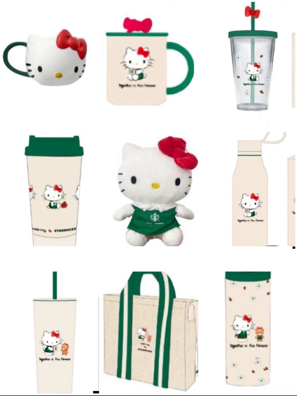 Starbucks-Hello Kitty with Coffee Beans Cold Straw Cup 16oz