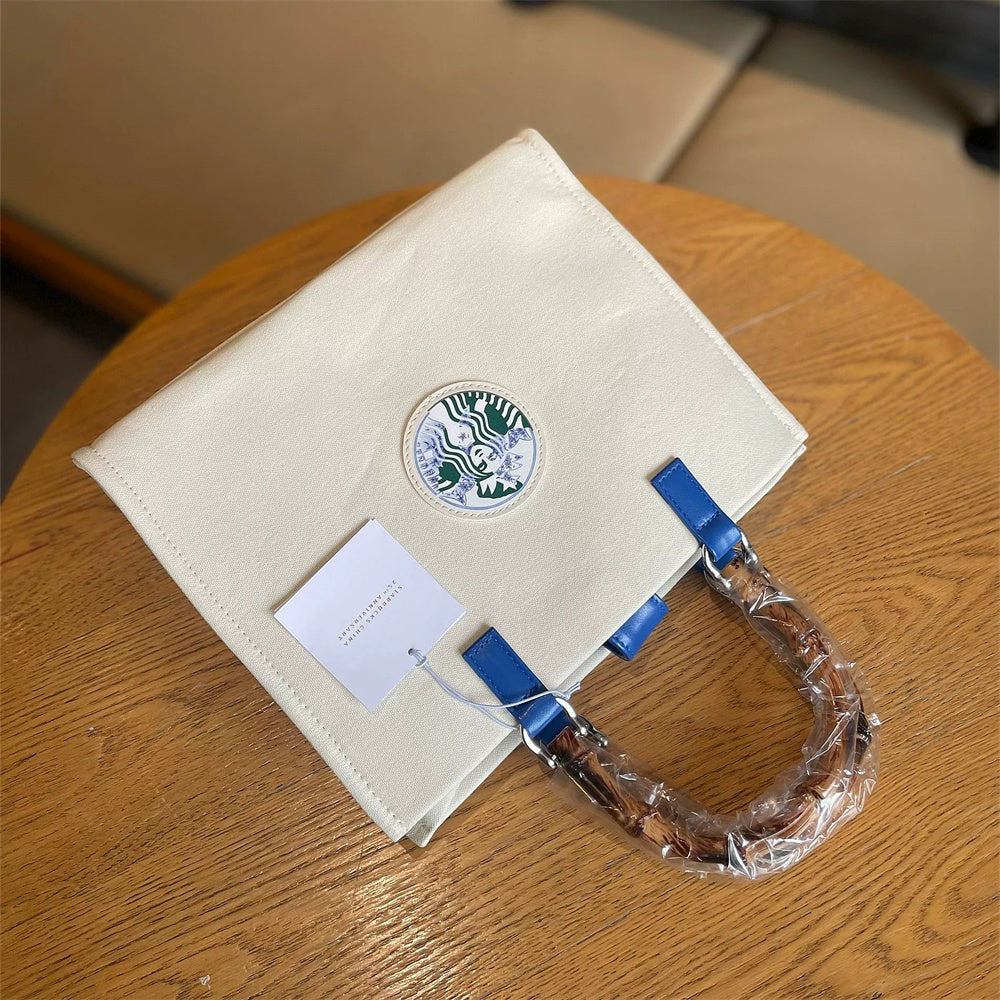 Starbucks China 25th Anniversary  Blue and White Porcelain Tote Bag