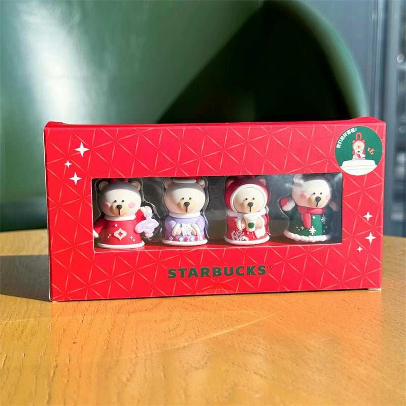 2023 China Starbucks Winter Series Christmas Cute Bearista Stopper Set - Lynn StarbucksCup