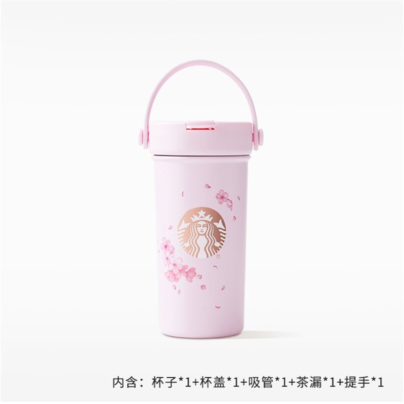 Starbucks 2024 China Sakura Stroll Spring 15oz SS Tumbler with Tea Filter - Lynn StarbucksCup