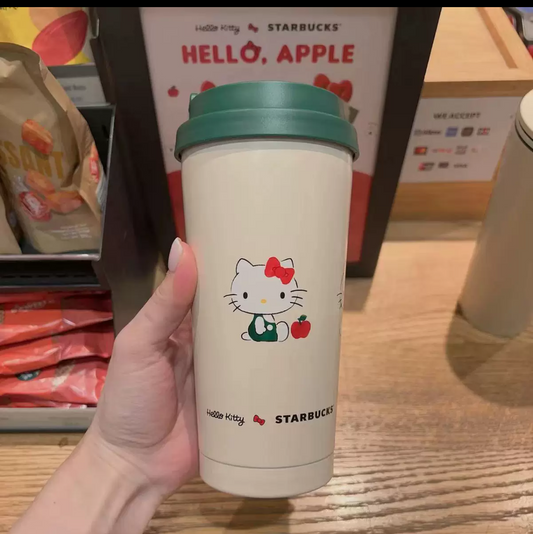 2024 Starbucks Hello Kitty Cups Of Joy Apple & Coffee Tumbler 16oz Brand New