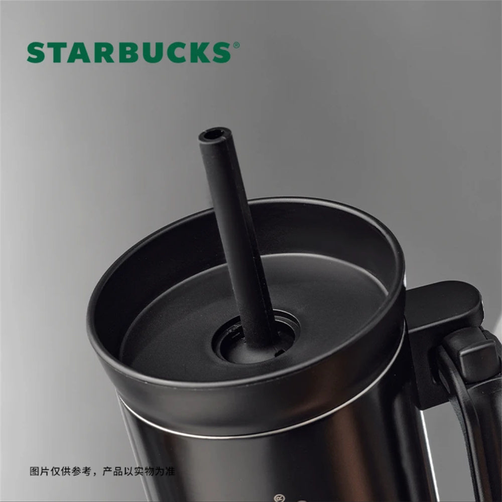 China Starbucks Black Silver Ombre Large Capacity SS Straw tumbler 1125ml/38oz