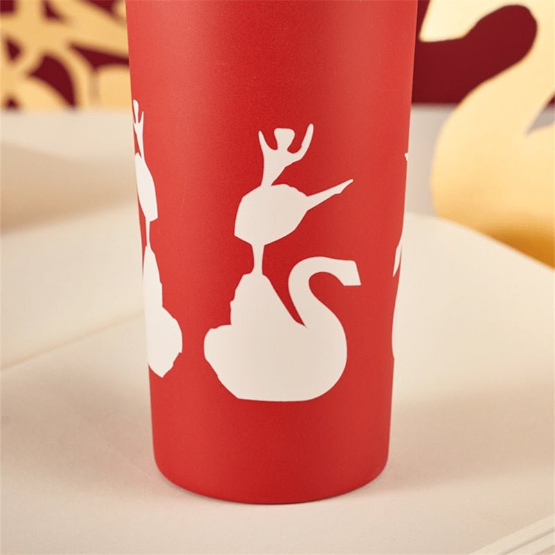 Starbucks 2023 China Paper Cut Swan and Ballerina 12oz SS Tumbler Xmas Gift - Lynn StarbucksCup