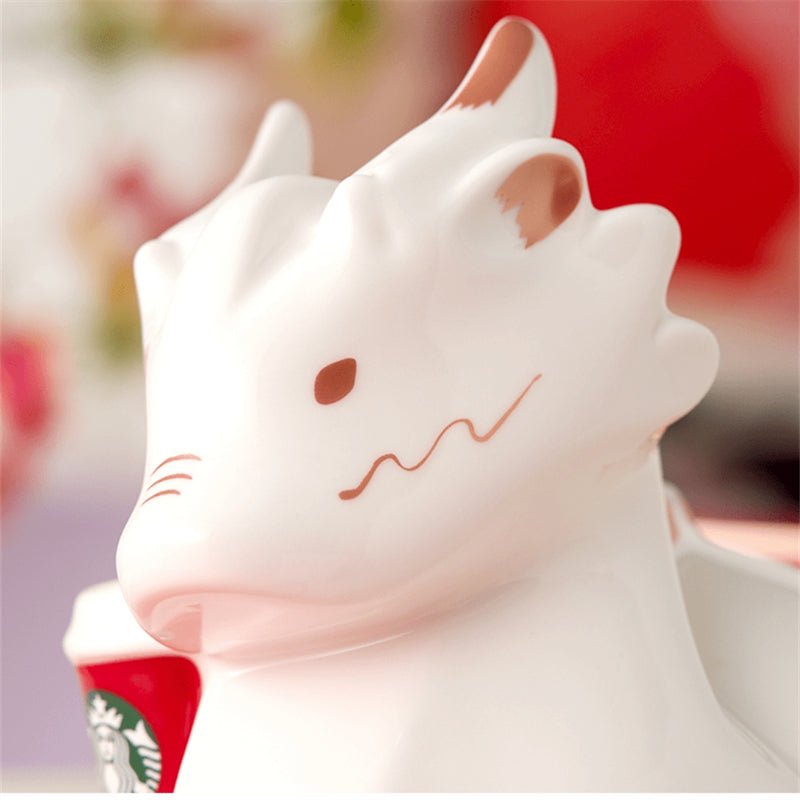 Lunar New Year Starbucks 2024 Chinese Year Of Dragon White Piggy Bank - Lynn StarbucksCup