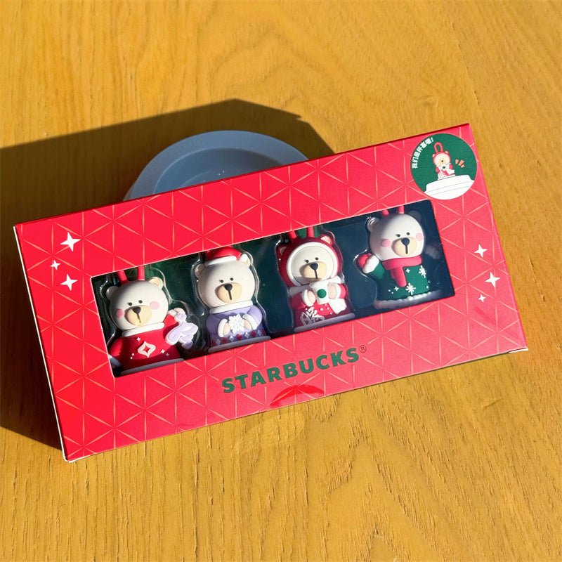 2023 China Starbucks Winter Series Christmas Cute Bearista Stopper Set - Lynn StarbucksCup