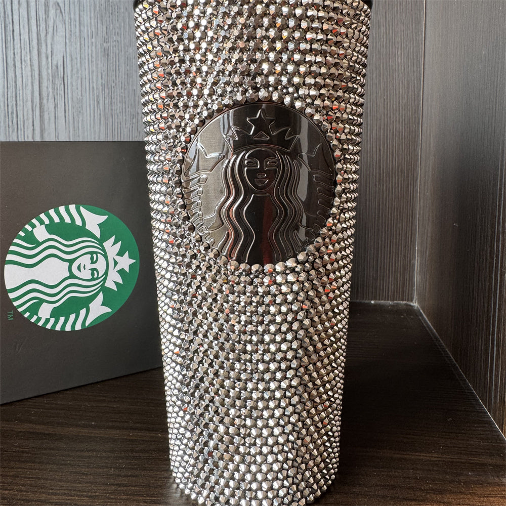 Authentic Starbucks Christmas Taiwan Black Rhinestone 2024