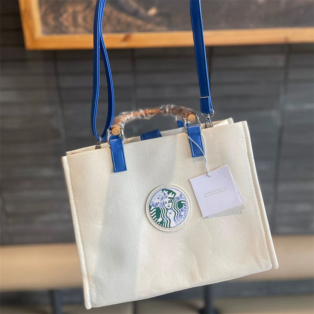 Starbucks China 25th Anniversary  Blue and White Porcelain Tote Bag