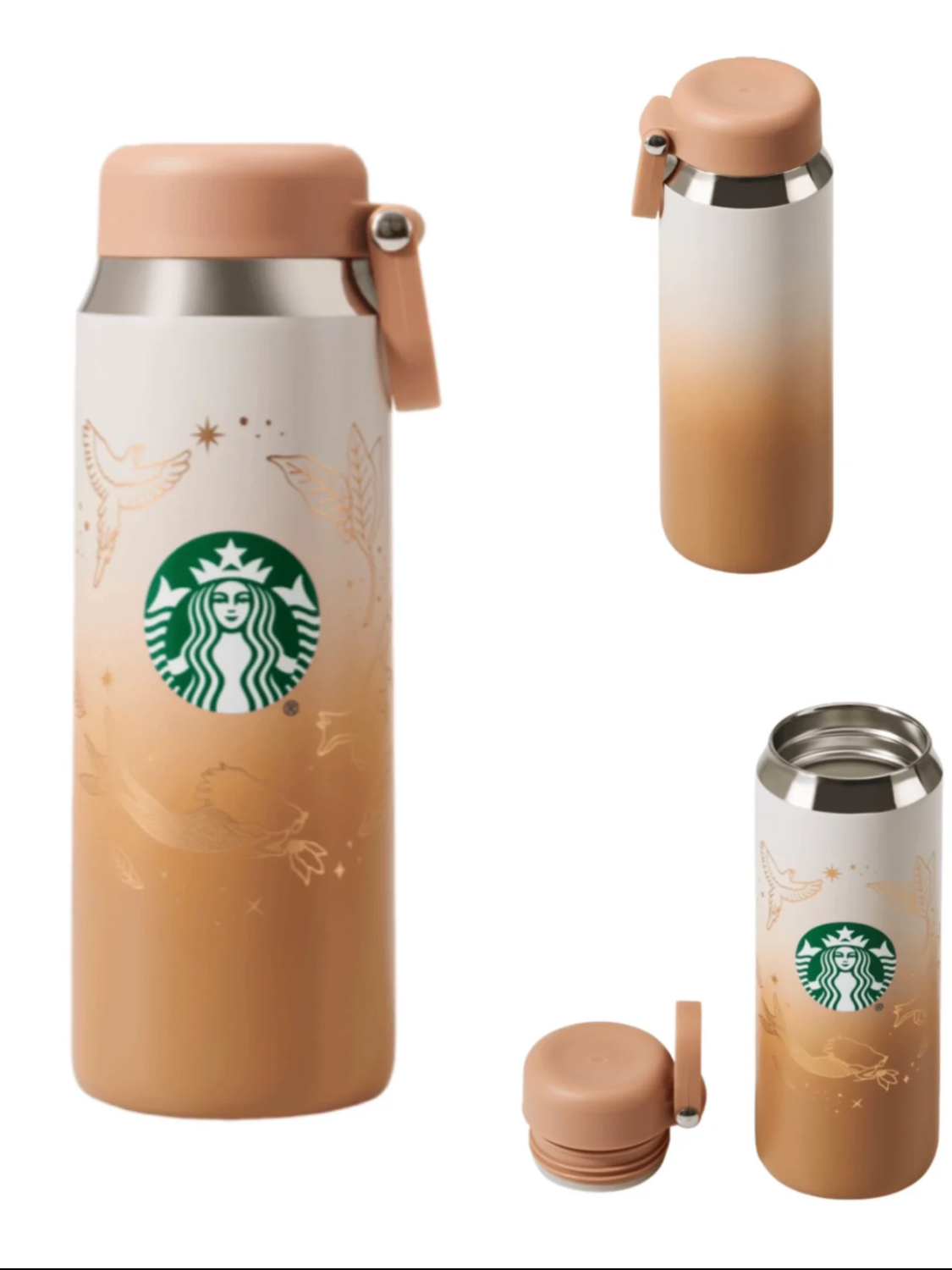 Starbucks China Gradient Autumn Color SS Handheld Cup 473ml Free Shipping