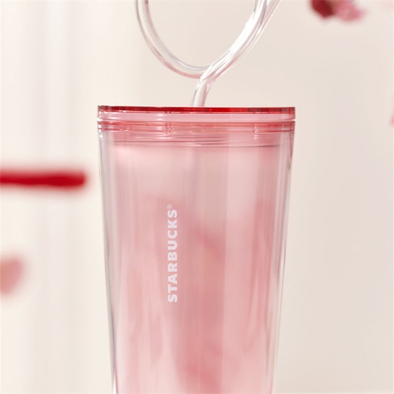 Starbucks 2024 China Valentine'Day Heart Shape Straw Cat Double Wall Cup 24oz - Lynn StarbucksCup