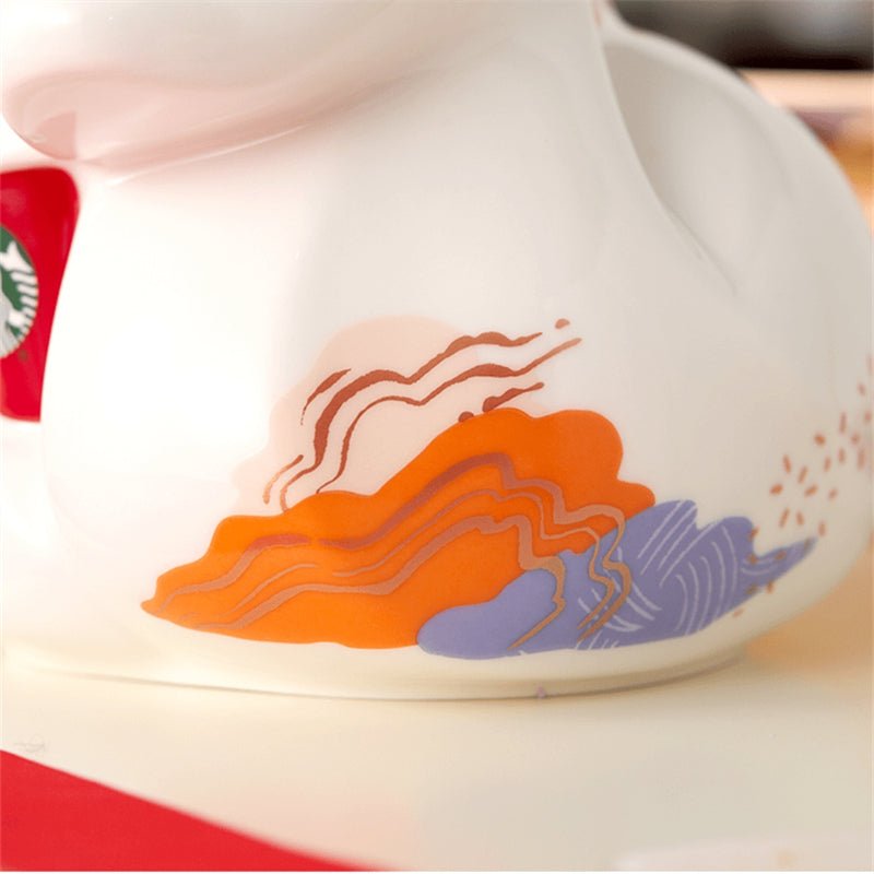 Lunar New Year Starbucks 2024 Chinese Year Of Dragon White Piggy Bank - Lynn StarbucksCup