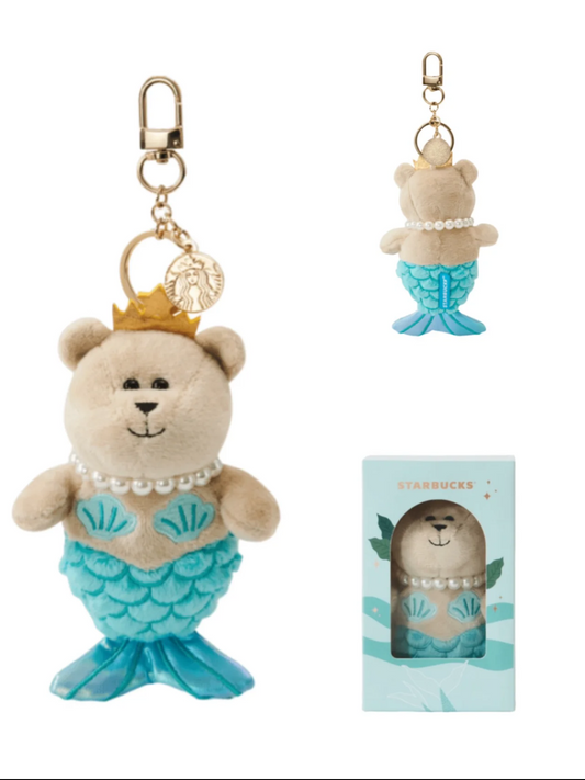 Starbucks China Autumn Coming Anniversary Bearista Mermaid Keychain