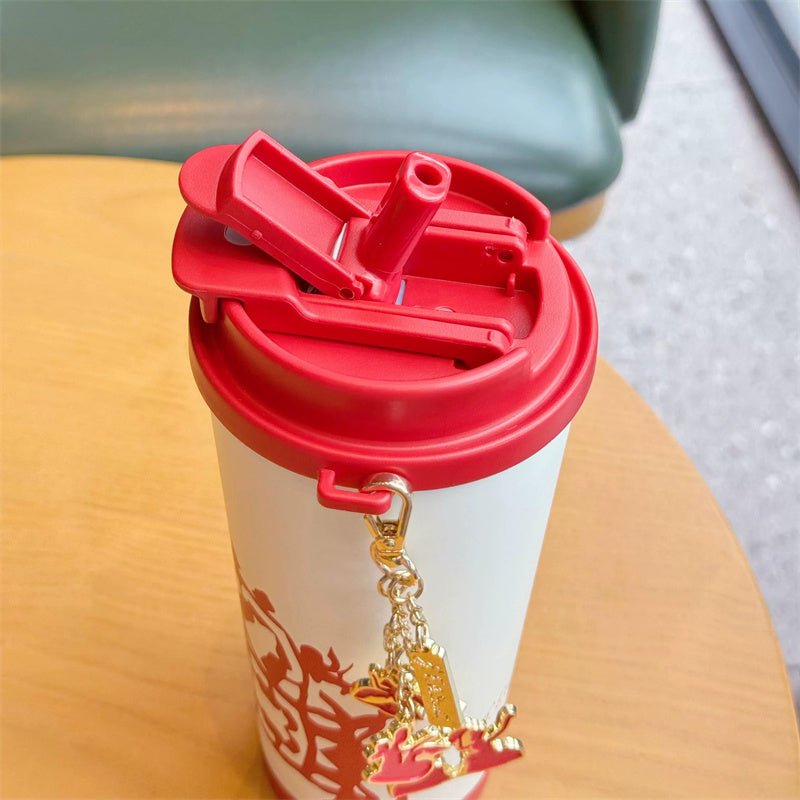 Starbucks 2023 China Christmas Series Paper-Cut White 16oz Stainless Cup - Lynn StarbucksCup