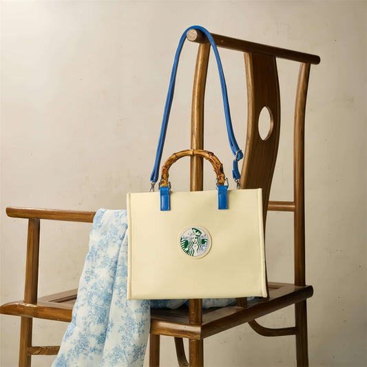 Starbucks China 25th Anniversary  Blue and White Porcelain Tote Bag