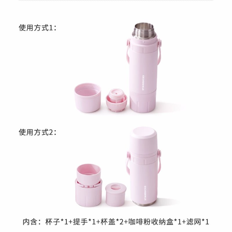 2024 China Starbucks Spring Pink Sakura SS Tumbler Straw Cup Mug - Lynn StarbucksCup