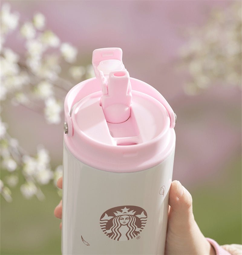 2024 China Starbucks Spring Pink Sakura SS Tumbler Straw Cup Mug - Lynn StarbucksCup