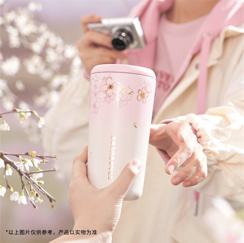 2024 China Starbucks Spring Pink Sakura SS Tumbler Straw Cup Mug - Lynn StarbucksCup