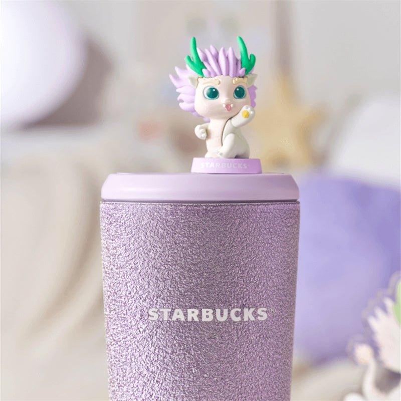 Starbucks 2024 China Year of Dragon Cute Purple Glitter 16oz SS Tumbler Free Shipping - Lynn StarbucksCup