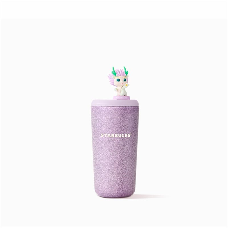 Starbucks 2024 China Year of Dragon Cute Purple Glitter 16oz SS Tumbler Free Shipping - Lynn StarbucksCup