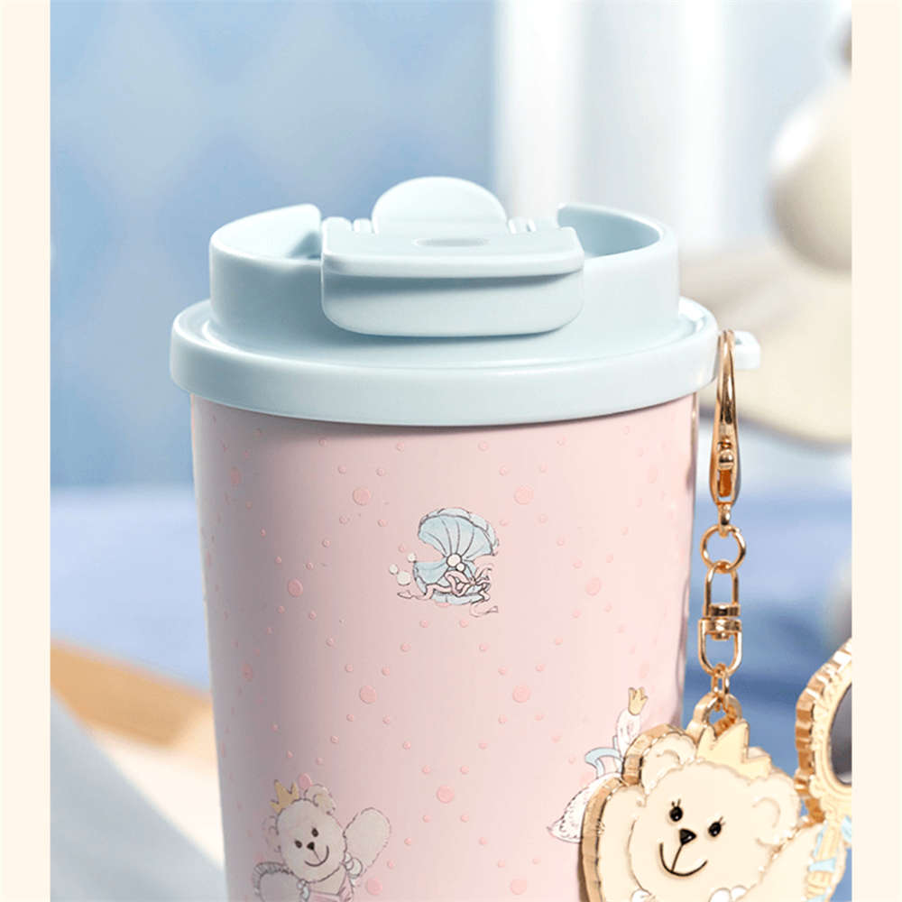 Starbucks 2024 Princess High Tea 16oz Double Drink SS Tumbler With Bear Chain