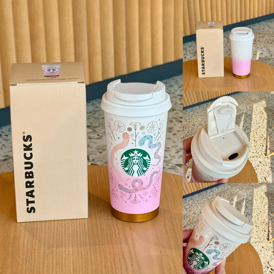 Starbucks 2025 China Snake Year Pink Gradient 16oz SS Tumbler