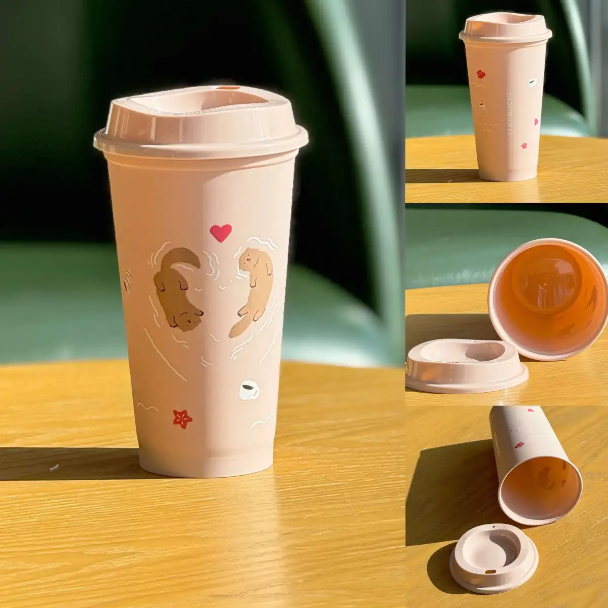 Starbucks China 2025 Valentine's Day Reusable 16oz Pomelo Pink Plastic Cup