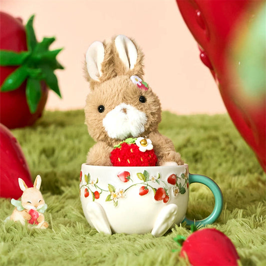 Starbucks China Strawberry Rabbit 350ml Ceramic Mug with Bunny Ornament