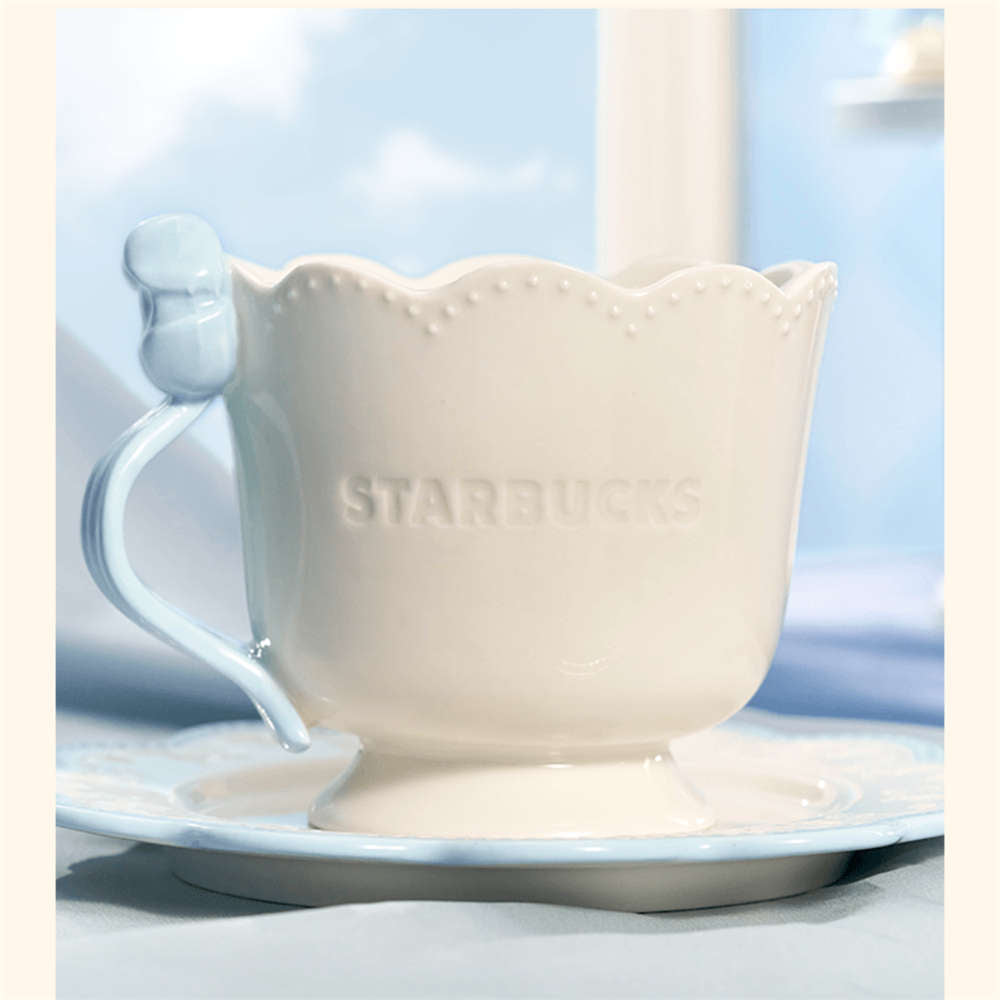 Starbucks Princess's Hgh Tea Ceramic Mug 240ml Plate Set